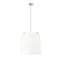 Z-Lite Weston Pendant, 5-Light, 18 In.W x 18 In.H, Brushed Nickel/White Linen 3501P18-BN - alternate 3